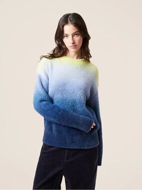 Nude Project GRADIENT COZY SWEATER BLUE New Size Small